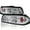 Chrome Housing Clear Lens, variant on Spec-D Tuning Chrome Housing Clear Lens 1PC Headlights + Corner Lights Compatible with 1987-1993 Ford Mustang L+R Pair Head Light Lamp Assembly