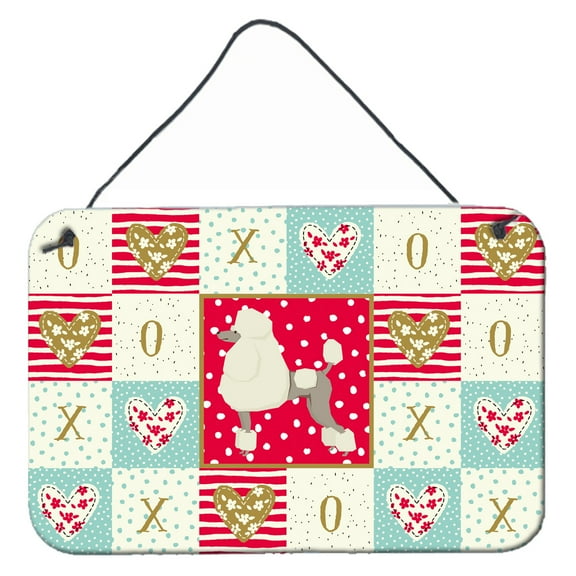 Carolines Treasures CK5946DS812 Poodle Love Wall or Door Hanging Prints 8x12 multicolor