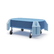 Foundations Podz Stackable Daycare Cot, Toddler Size, No Assembly Required, Breathable Mesh, Blue
