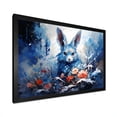 thumbnail image 2 of Designart "Winter Solitude Blue Rabbit" Animals Framed Wall Art Decor - Modern Farmhouse Blue Rabbit Bedroom Framed Canvas Wall Art, 2 of 6