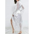thumbnail image 5 of Women‘s Satin Silk Sleepwear Robe Babydoll Lingerie Nightwear Pyjamas Plus Size, 5 of 5