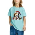 thumbnail image 4 of Zwiiyzr 2025 Chemises de Noël pour Garçons et Filles Mode Imprimée Décontractée Manches Courtes Col Rond Mignon Coton 3-10 Ans Bleu, 4 of 5