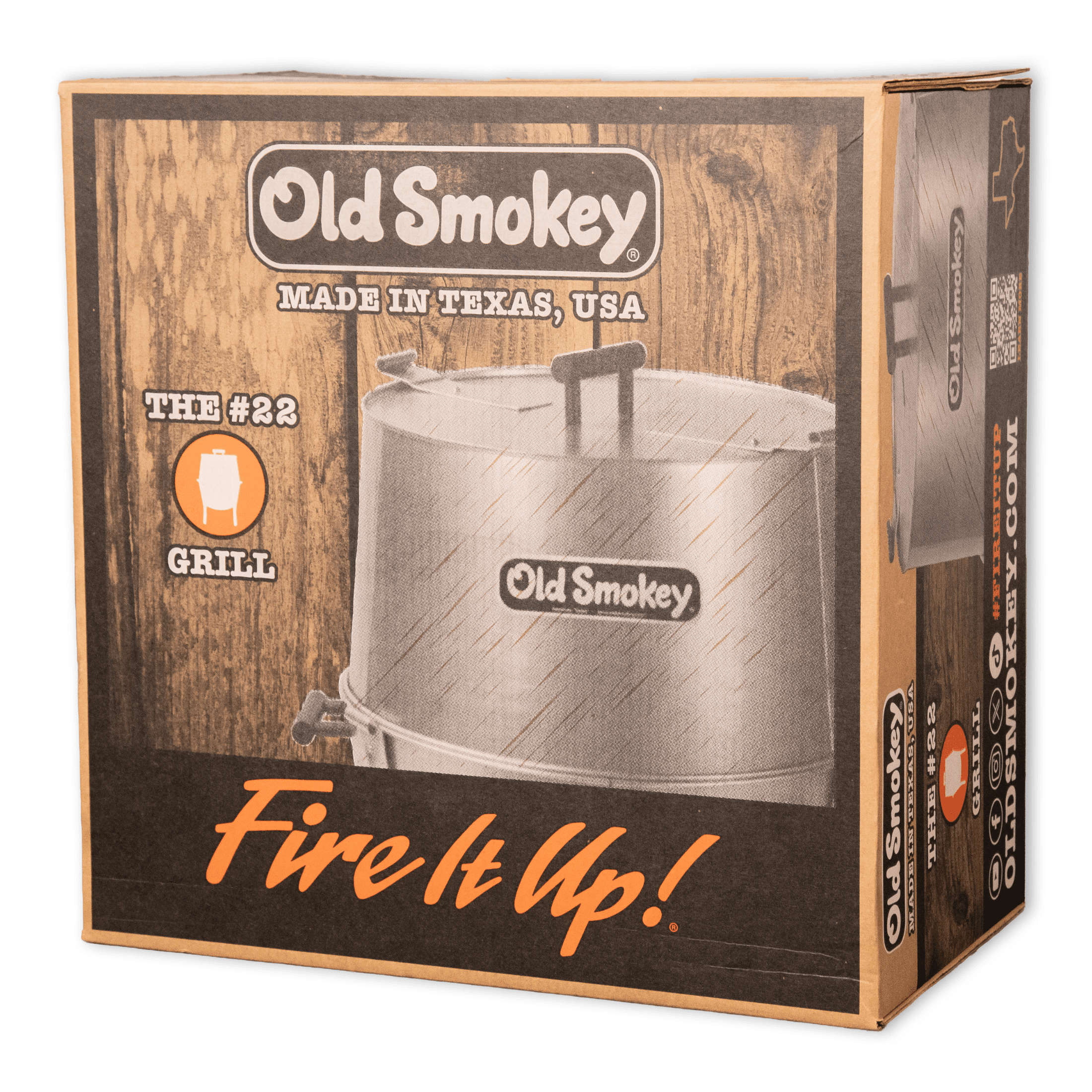 Old Smokey 22 Inch Portable Charcoal Grill, Durable Steel BBQ Grill