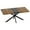 Rustic Brown, variant on Glavbiku Farmhouse Extendable Dining Table,Indoor 4 Seat Table Cross Metal Leg Brown,55 " -71 "