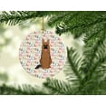 thumbnail image 2 of Merry Christmas German Shepherd Ceramic Ornament 2.8 in x 2.8 in, 2 of 3