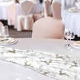 thumbnail image 5 of Coolnut Gold Yarn Square Table Runner, Kitchen Table Matching for Daily and Holiday Seasonal Indoor or Outdoor Party (27X120). House Decor, 5 of 7