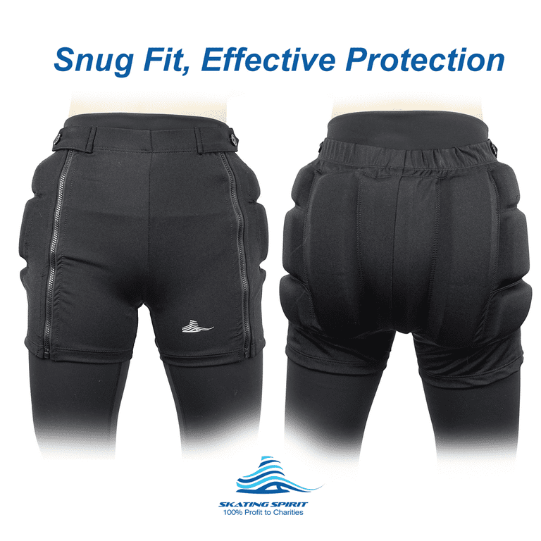 SKATING SPIRIT Zip-on Zip-Off Padded Shorts Protective Crash Pants