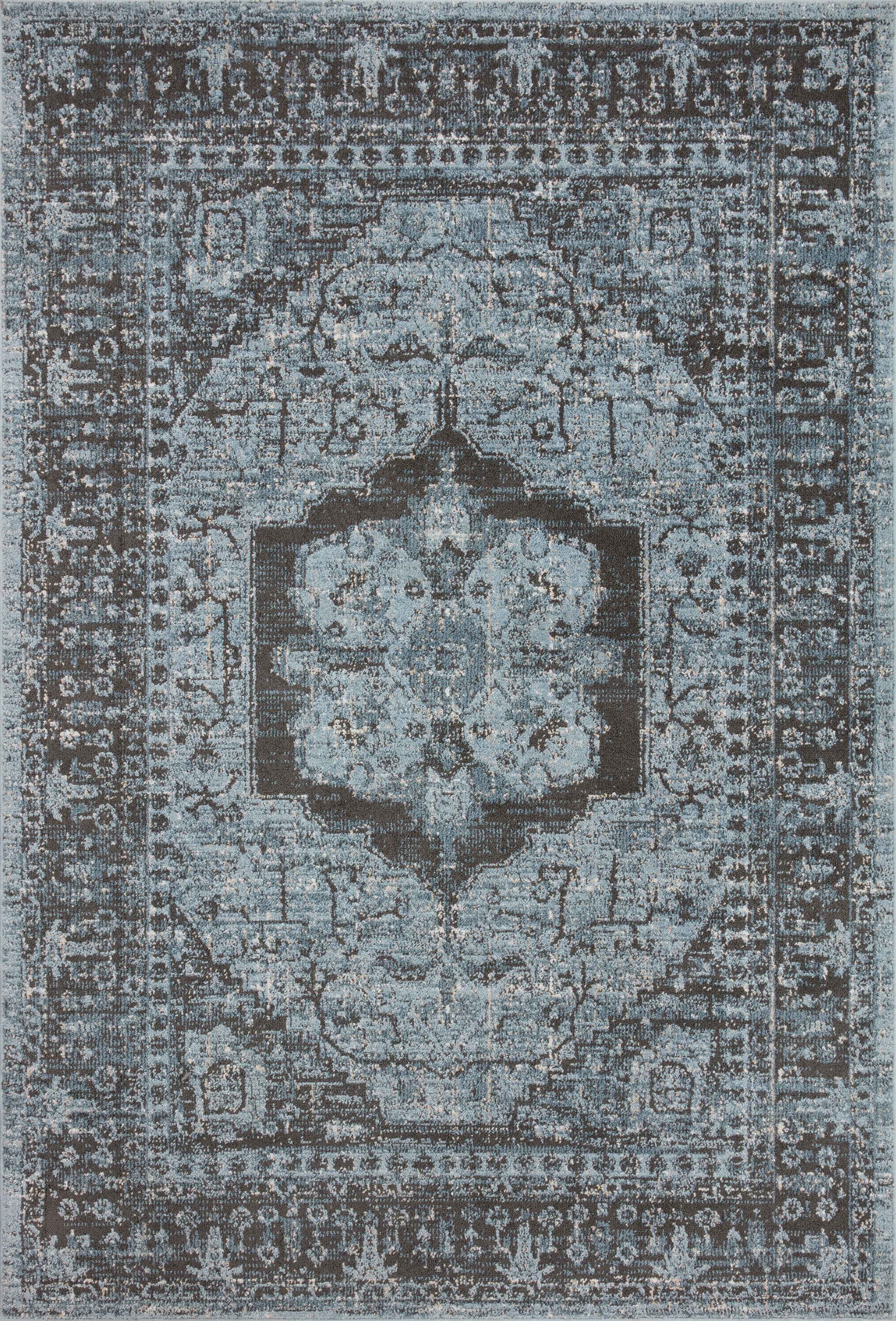 Loloi Odette Sky / Charcoal 2'-7" x 8'-0" Runner Rug