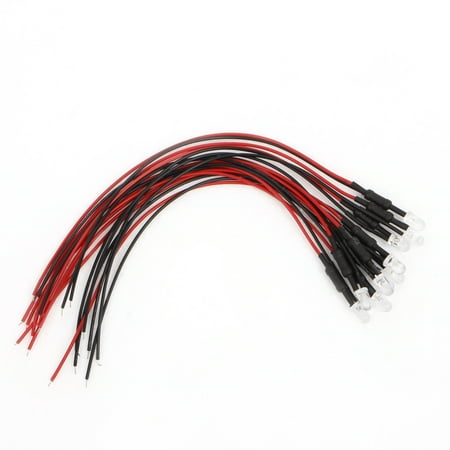 

TINYSOME 10pcs Boat Lighting for DC 24V 18cm 5mm Pre Wired LED Lamp Light Bulb Emitting D