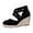 Black, variant on Twisted Rope Platform Wedge Sandals for Women, Closed Toe Hollow Out Fashion Comfortable Walking Shoes with Adjustable Buckle Strap, Multiple Colors Available, Wide Width