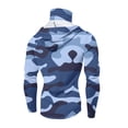 thumbnail image 4 of Domuza Upf 50 Sun Protection Hoodie for Men Shirts Long Sleeve Camouflage Color Tshirts Summer 2026 Outdoor Hiking Running Rash Guard Tops with Mask Blue S, 4 of 4