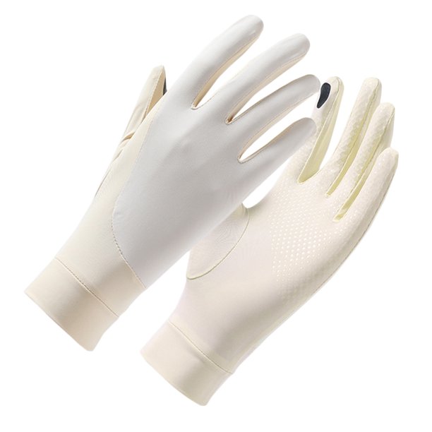 Primavera en Verano Guantes de Protección Solar para Mujeres, Respirables Al Aire Libre Guantes Ciclismo Casual Conducir Medio Dedo Sólido