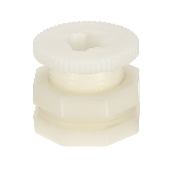 Unique Bargains G1/2 Threaded ABS Bulkhead Tank Adapter with PVC Plug Fitting 1 Set