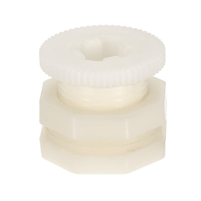 Unique Bargains G1/2 Threaded ABS Bulkhead Tank Adapter with PVC Plug Fitting 1 Set