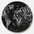 thumbnail image 1 of DesignArt Vintage Chalk Worldmap Large Wall Clock, 1 of 2