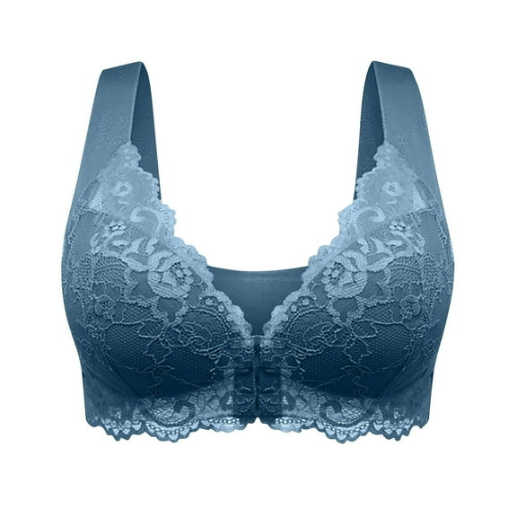 Levmjia Women Lace Bras Front Closure Wireless Comfort Plus Size 32-40B/C/D Multi Color Options for Everyday Wear Sleep and Vacation