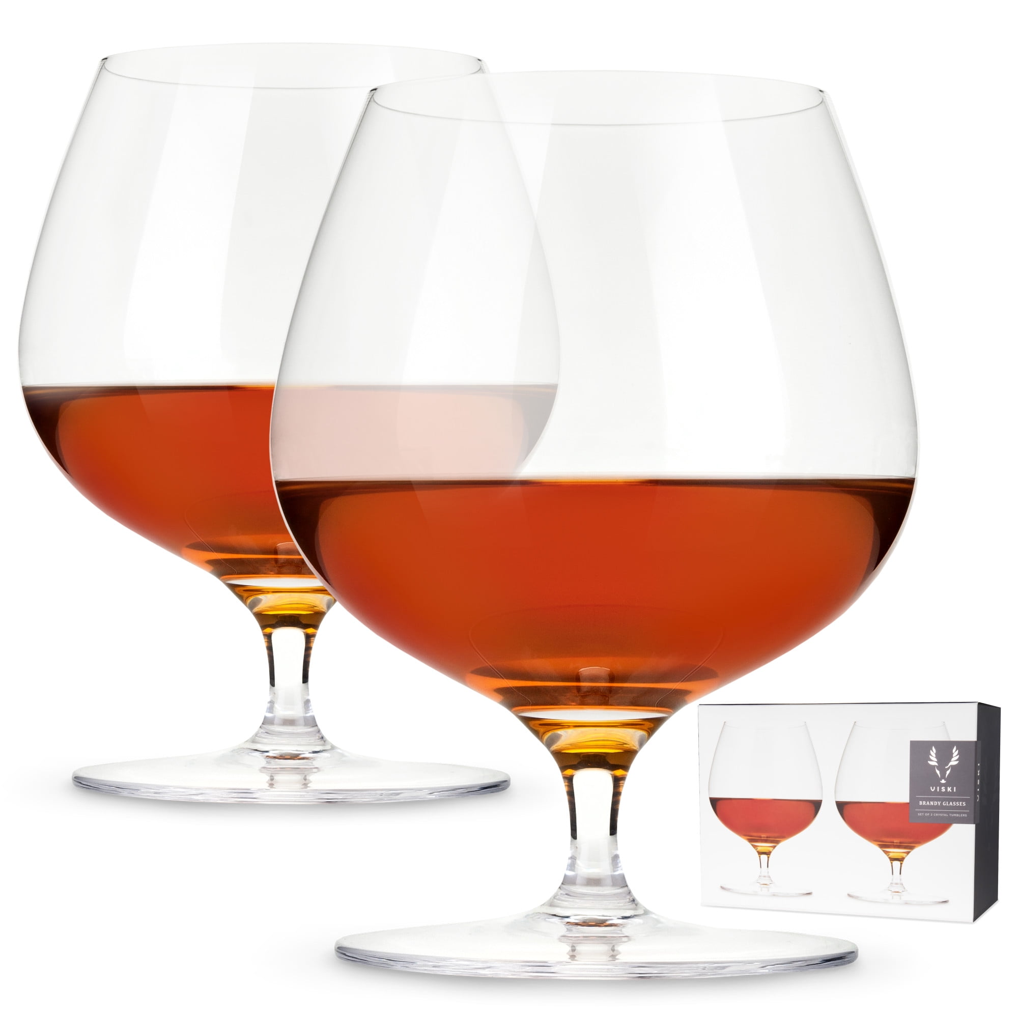 Viski Wingback Brandy Glass glassware set, Stemmed Wine glasses