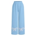 thumbnail image 5 of HSHMT Suits for Women 2 Piece I'm Just A Girl Bow Trim Print Sweatsuit Sets T Shirt Trousers Two Piece For Women, 5 of 6