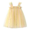 thumbnail image 1 of EDFBUYKRS Robe Sans Manches pour Filles Étoile Lune Sequins Robe de Danse Fête Vêtements, 1 of 4