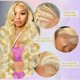 thumbnail image 2 of Peluca TIMUO con encaje frontal, 30 cm, Body Wave 613, cabello humano rubio, 2 of 7