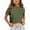 Army Green, variant on Liyamei Girls Short Sleeve T Shirts Casual Crewneck Fashion Tees Kids Summer Tops Size 5-6 Years