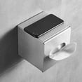 thumbnail image 3 of RVKXHD Square Tissue Box Cover Tissue Box Holder Napkin Holder Tissue Decorative Holder For Bathroom Bedroom Office Dresser Nightstand Desk Tabletop 5"X 5" X 5"-Stainless Steel Brushed Nickel, 3 of 6