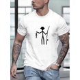 thumbnail image 3 of Camiseta de manga corta con cuello redondo y estampado de pesca para hombre, estilo sencillo, de corte regular y moderna, ideal para el tiempo libre., 3 of 3