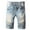 Blue, variant on Denim Shorts for Men Jean Cut-off Bermuda Casual 9 Inch Blue Beach Solid Shorts for Men XL