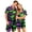 Green, variant on JULMCOMO Halloween Pajama Sets for Couples Pumpkin Ghost Bat Print Button Down Loose Lounge Sets Funny Print Party Soft Shorts Pajamas Red-Women 2XL