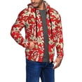 thumbnail image 2 of Honeii Lilies Flowers Print Hoodies for Men, Pullover & Full Zip, Breathable Zip up Hoodie, Sweatshirt-XX-Large, 2 of 5