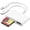 white, variant on SD Card Reader for iPhone iPad Camera with USB C, Dual Card Slot USB 3.0 Memory Card Reader Supports SD/TF Card Trail Camera Viewer SD Card Adapter Portable Micro SD Card Reader No App Plug and Play