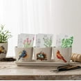 thumbnail image 4 of DEMDACO Dean Crouser Dragonfly Butterfly Hummingbird Nature Watercolor On White 11 x 4 Bamboo Composite Standing Planter Pot Set of 3, 4 of 4