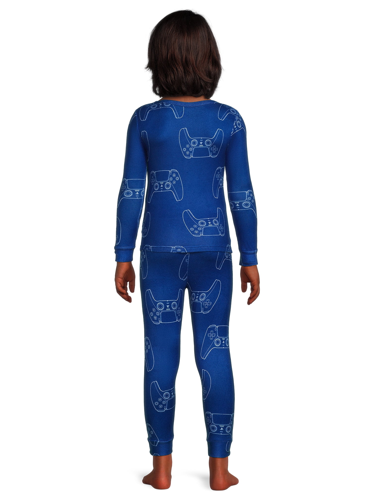 Sony PlayStation Boys Long Sleeve All Over Print 2-Piece Pajama Sleep Set, Sizes 4-10
