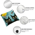 thumbnail image 4 of Heduofu  Black Cat Pillows Retro Atomic Cat Cushion Covers Mid Century Pillow Covers Halloween Throw Pillow Covers  for Modern Living Room Decor Set of 2 White, 4 of 6