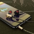thumbnail image 3 of pitrice Earphone In-ear 10mW Earphone Plastic Dual Drive Stereo Wired Ears Headset with 3.5mm Connector, Gold, 3 of 7