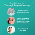 thumbnail image 3 of GuruNanda U-Shaped Tongue Scraper - Stainless Steel with Travel Case - 2 Pack, 3 of 6