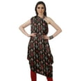 thumbnail image 2 of Moomaya Robe Kurti Sans Manches à une Épaule Imprimée pour Femmes, Vêtement de Créateur Boho pour Fête, 2 of 7