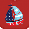 thumbnail image 4 of Inktastic Sailboat, Sailing Boat, Sails - Red Blue White Boys Baby Bib, 4 of 4