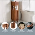 thumbnail image 4 of Better Homes & Gardens Greyson Slim Storage Cabinet with Toilet Paper Holder, Walnut Finish, 4 of 13