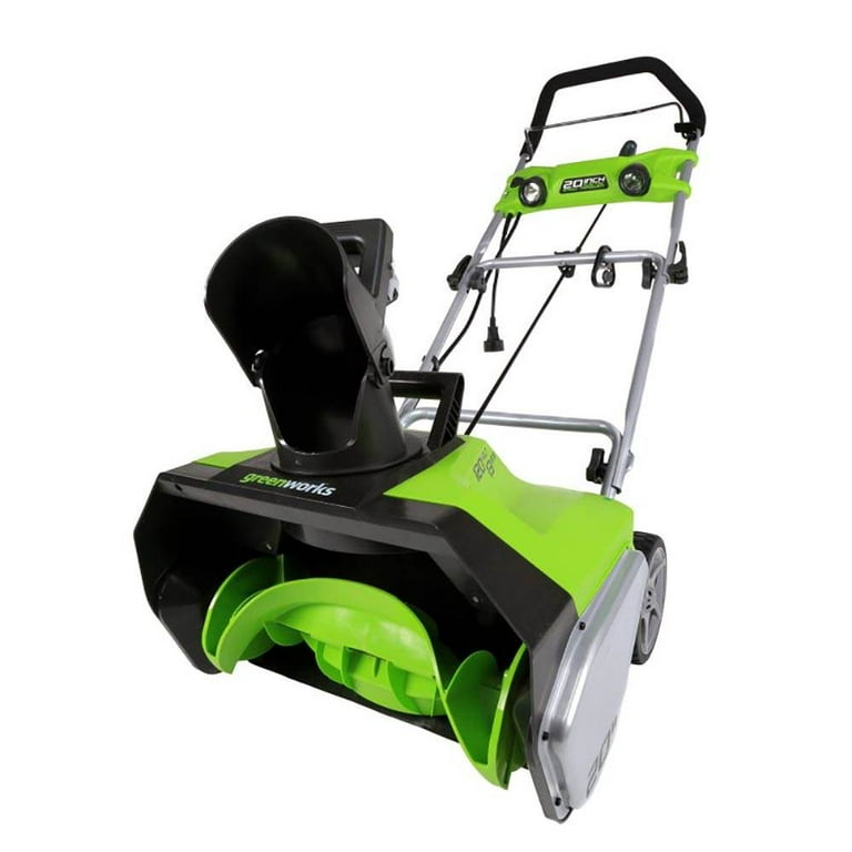 Greenworks 13-Amp 20-Inch Corded Snow Thrower With Dual LED Lights
