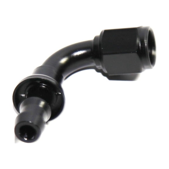 BLACK AN6 6AN AN-6 90 Degree Push On/ Push Lock Hose End Fitting Adapter BLACK AN6 6AN AN-6 90 Degree Push On/ Push Lock Hose End Fitting Adapter
