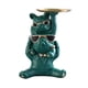 thumbnail image 2 of Figuras abstractas de animales de resina, estatuas de cachorros, bandeja de almacenamiento, entrada, llave, refrigerio Verde, 2 of 4