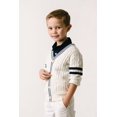 thumbnail image 2 of Hope & Henry Boys' Cable Cardigan Sweater with Stripes, 2 of 3