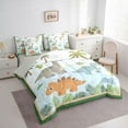 thumbnail image 3 of jejeloiu Kawaii Dinosaur 7-Piece Twin Bedding Sets,Hawaii Coconut Tree Bedding Comforter Set For Dino Boys Reversible, 3 of 8