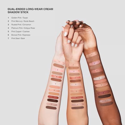 Bobbi Brown Dual Ended Long-Wear Cream Shadow Stick, Platinum Pink & Antique Rose nib