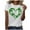 White1, variant on HAiming St. Patrick’s Day Shamrock T-Shirt Short Sleeve Round Neck Casual Cute Printed Trendy Pullover Tops Clothes