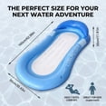 thumbnail image 6 of Fuebueo Inflatable Pool Float 63 Inch, Mesh Hammock Water Lounger with Pillow, Heavy Duty Leisure Raft for Adults Beach Lake, Blue Swim Mat Bed, 6 of 6