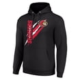 thumbnail image 2 of Men's Starter  Black Ottawa Senators Color Scratch Fleece Pullover Hoodie, 2 of 3
