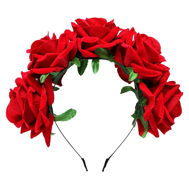Elegante rosa flores banda para el cabello accesorios para fotos de aro para el cabello para bodas, fiestas, cosplay, vacaciones