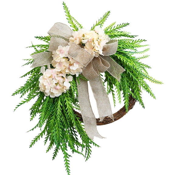 Artificial Magnolia Flower Wreath,Spring Summer Front Door Decor,Indoor Outdoor Hanging Flower Decoration,Seasonal Floral Wreath,Multicolor Silk Flowers,DIY Home Wedding Party Decor